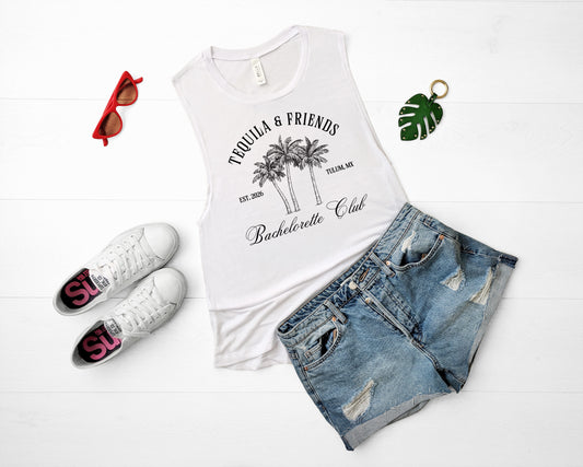 Tequila & Friends Bachelorette Party Tank Top